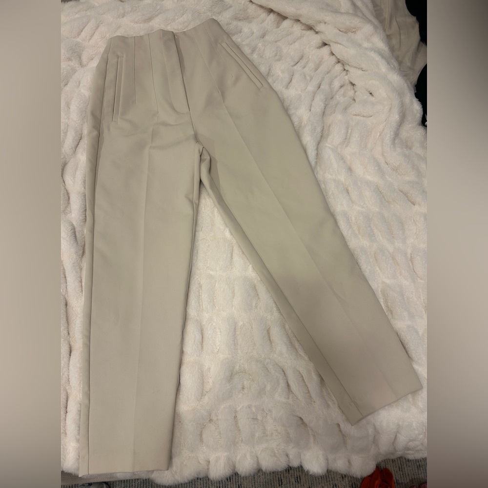 Zara Women's Cream Work Pants